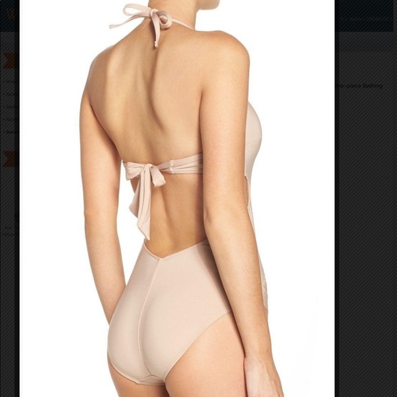 KENNETH COLE MACRAME CRISS CROSS PUSH UP SWIMSUIT - Picture 3 of 8
